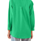 Women’s Solid Color Point Collar Button-front Closures Shirt