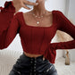 Women’s Solid Color Retro Chic Crop Top