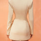 Women's Sexy Fake Two Piece Lapel Long Sleeve Blazer Dress
