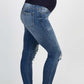 Maternity solid color belly support casual jeans